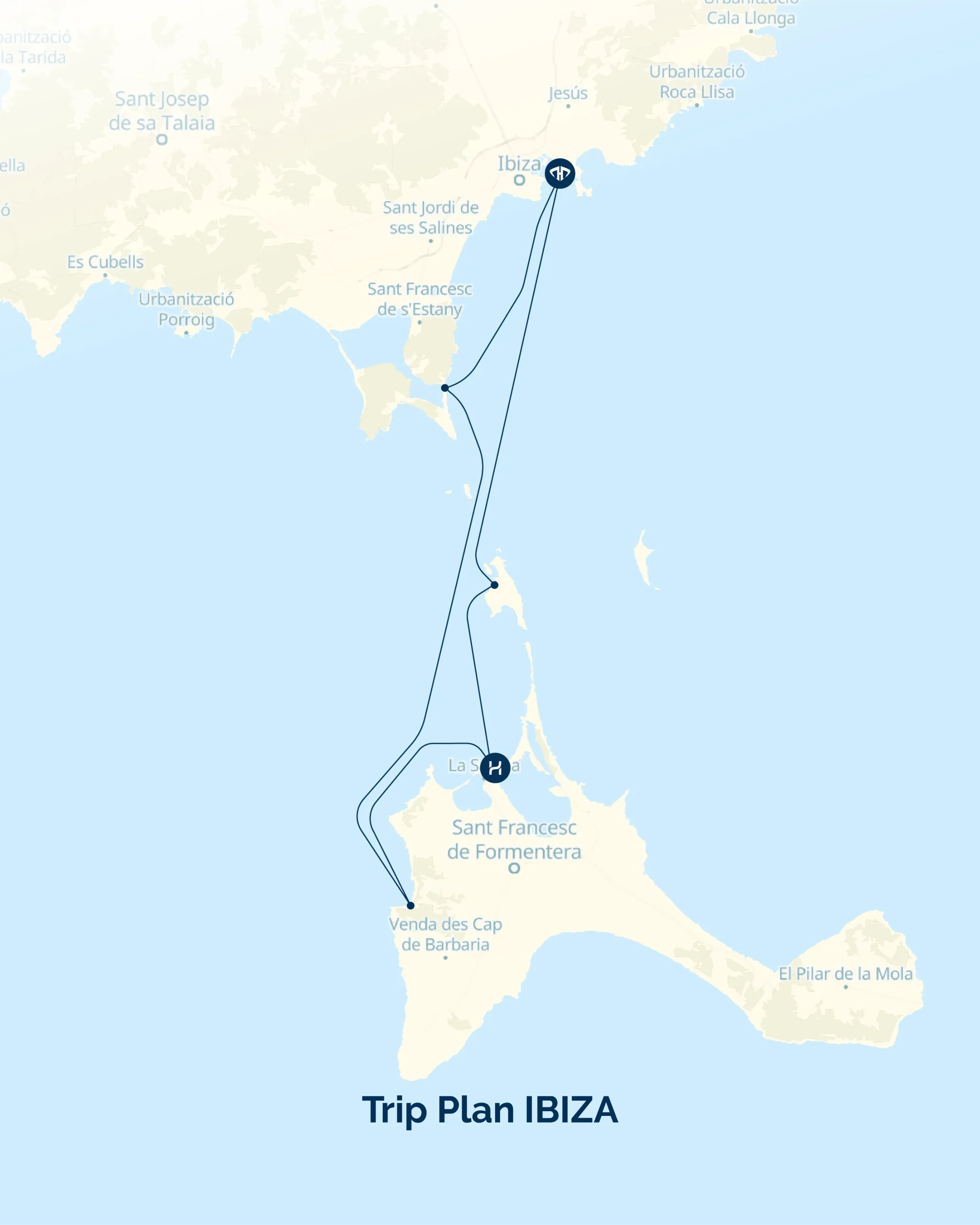 MAPPA TRIP PLAN IBIZA