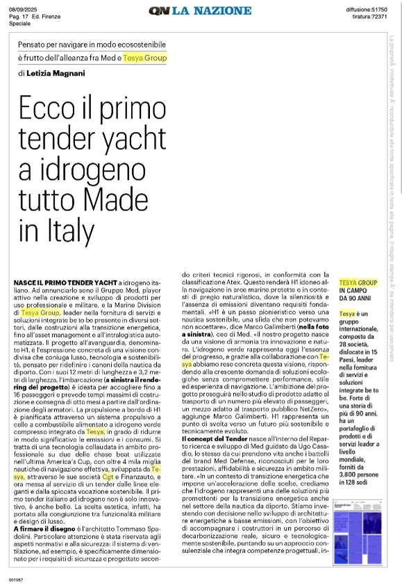 articolo di giornale su progetto h1
