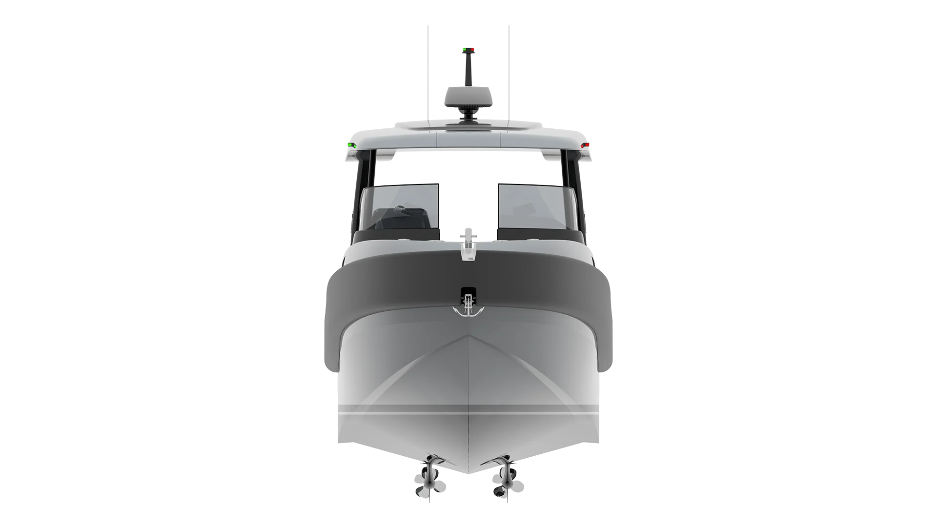 vista frontale tender h1