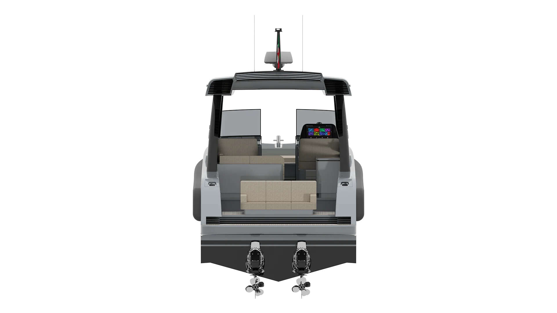 vista posteriore tender h1