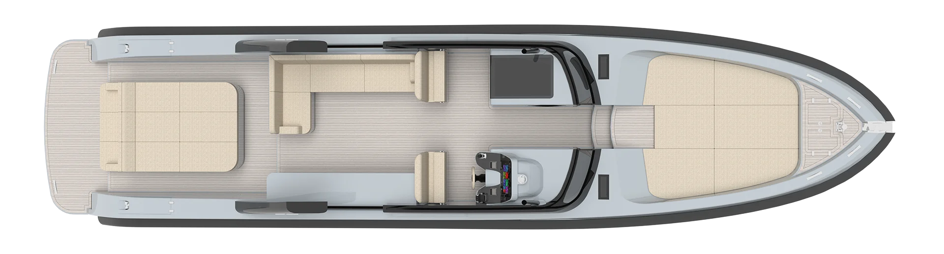 vista superiore tender h1 senza t-top